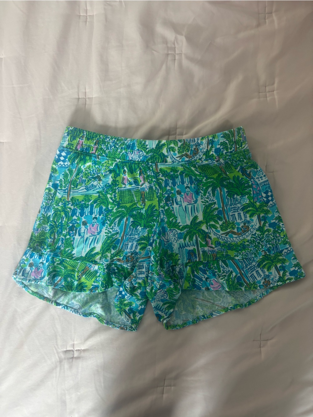 Lilly Pulitzer Green & Blue Tropical Print Women’s Shorts
